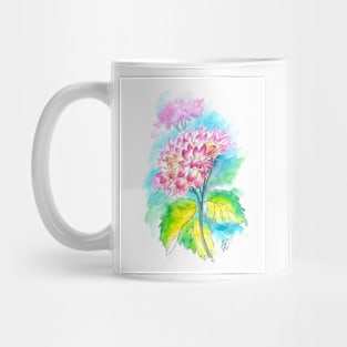 Hydrangea Flowers Watercolor Painting Mug